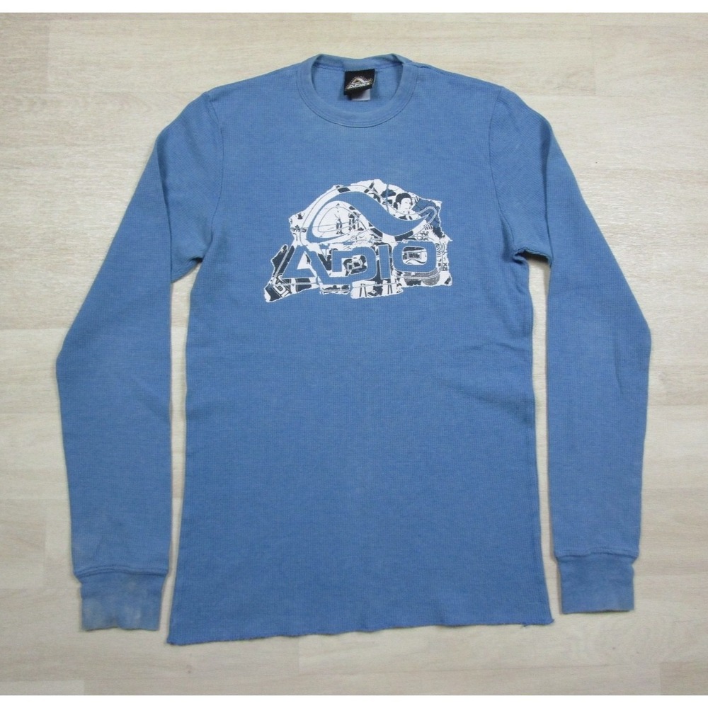 Vintage Y2K Adio Long Sleeve Thermal Shirt (M) Skateboarding Skater Punk
